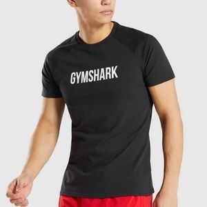 NWT - GYMSHARK BLACK APOLLO T-SHIRT - MEDIUM